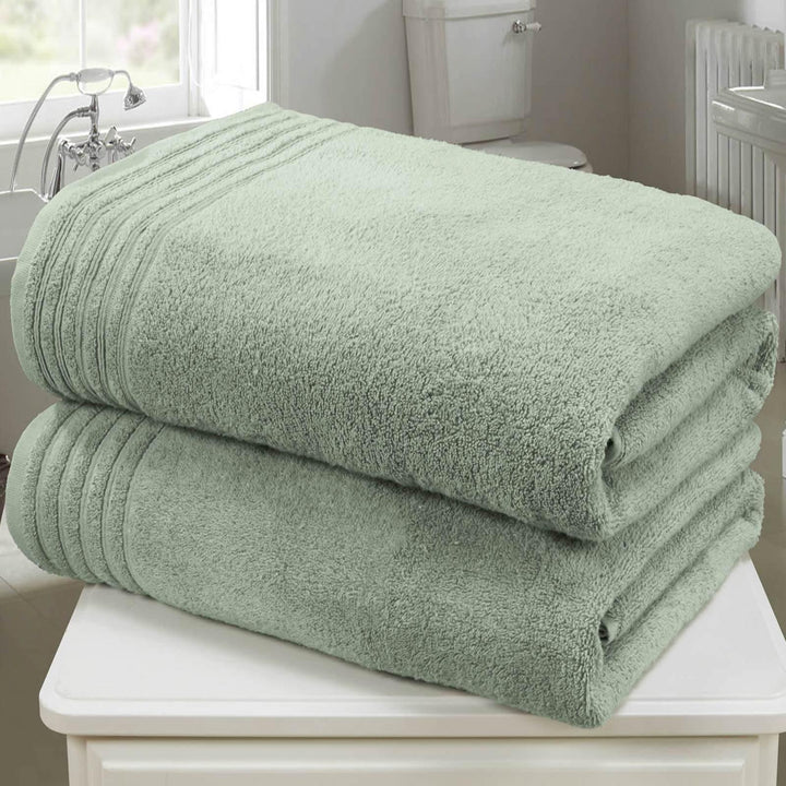 So Soft Sea Green 2 Piece Bath Sheet Towel Set -  - Ideal Textiles