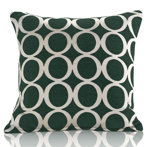 Oh! Chenille Green Cushion Cover 18" x 18" -  - Ideal Textiles