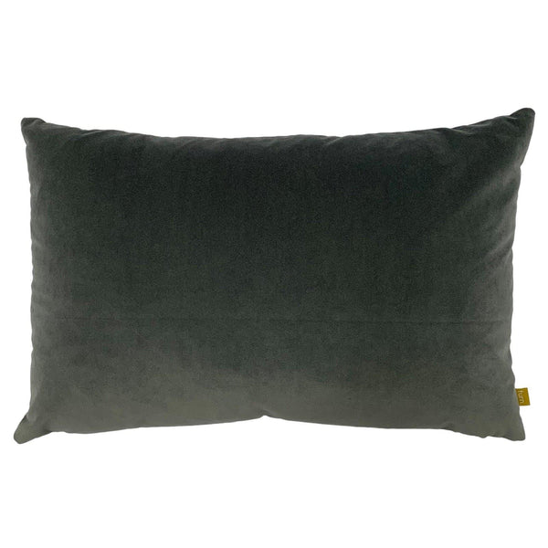 Contra Plain Velvet Linen Reverse Steel Grey Cushion Covers 16'' x 24'' -  - Ideal Textiles