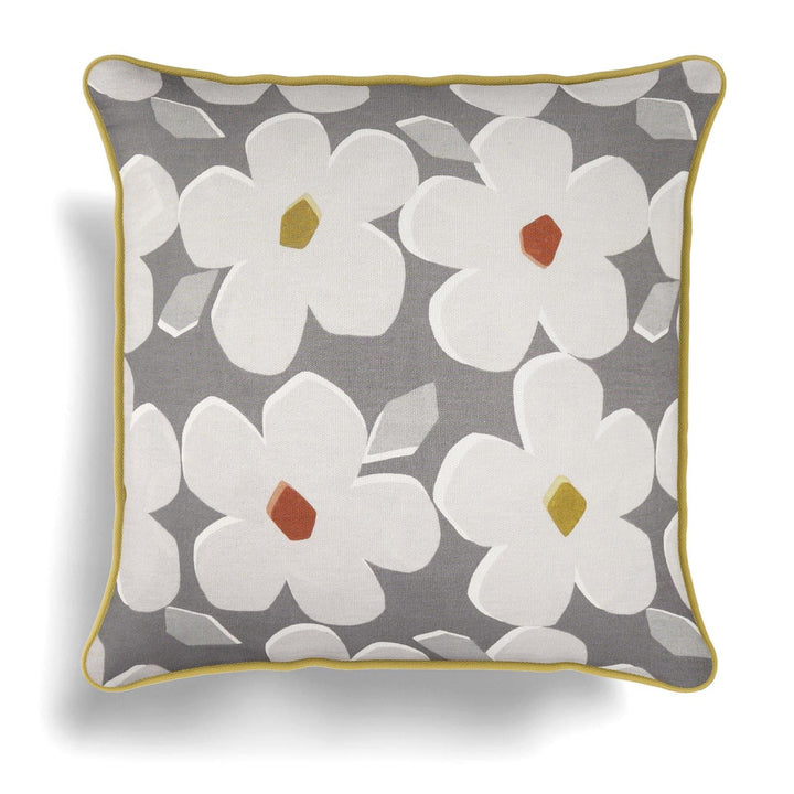Aura Floral Grey Cushion Cover 17'' x 17'' -  - Ideal Textiles