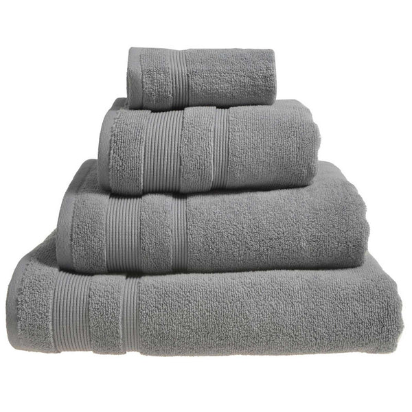 Super Soft Zero Twist Grey 100% Egyptian Cotton Towels - Bath Towel - Ideal Textiles