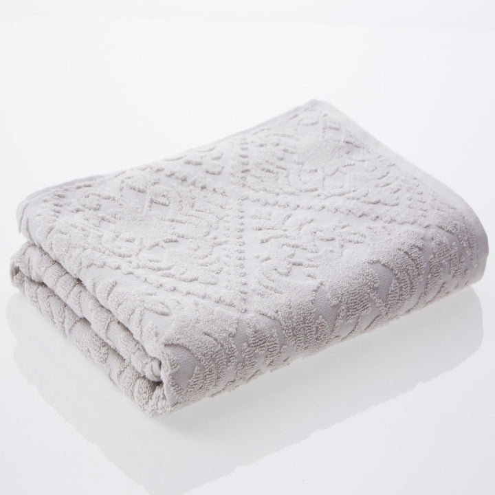 Country House Jacquard Cotton Towel Grey - Hand Towel - Ideal Textiles