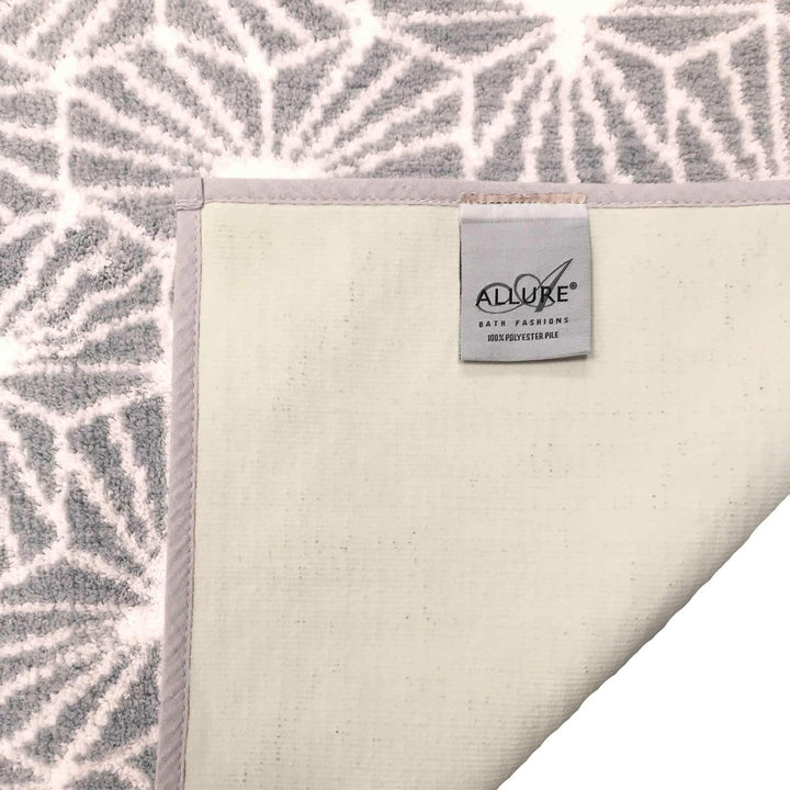 Madrid Geometric Non-Slip Bath Mat Grey -  - Ideal Textiles