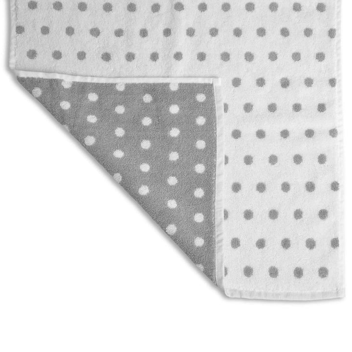 Spots Polka Dot 100% Cotton Towel Grey -  - Ideal Textiles