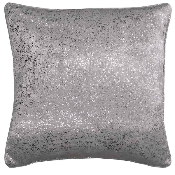 Halo Metallic Sparkle Grey Cushion Covers 17" x 17" -  - Ideal Textiles