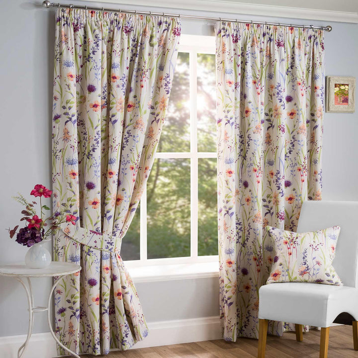 Hampshire Lined Tape Top Curtains Multi - 46'' x 54'' - Ideal Textiles