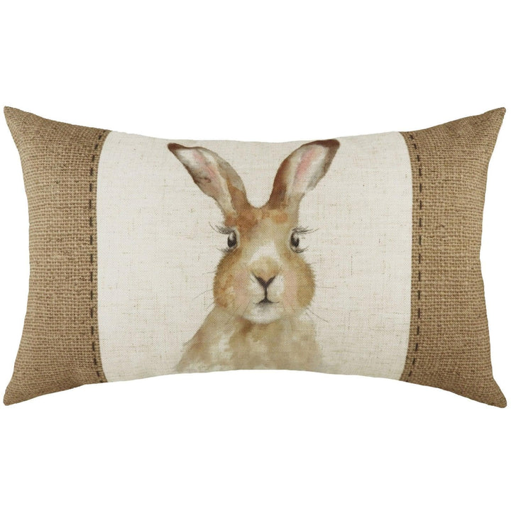 Hessian Hare Countryside Watercolour Print Cushion Covers 12'' x 20'' -  - Ideal Textiles