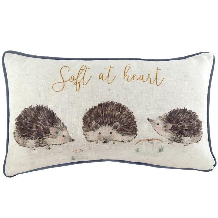 Oakwood 'Soft at Heart' Hedgehogs Cushion Covers 12'' x 20'' -  - Ideal Textiles