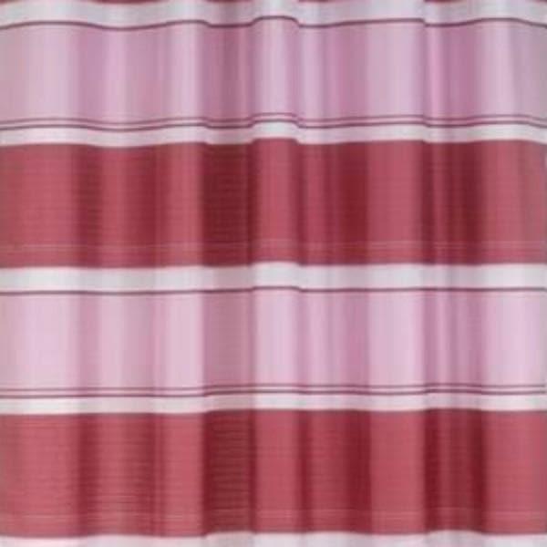 Santana Stripe Lined Voile Eyelet Curtains Pink -  - Ideal Textiles
