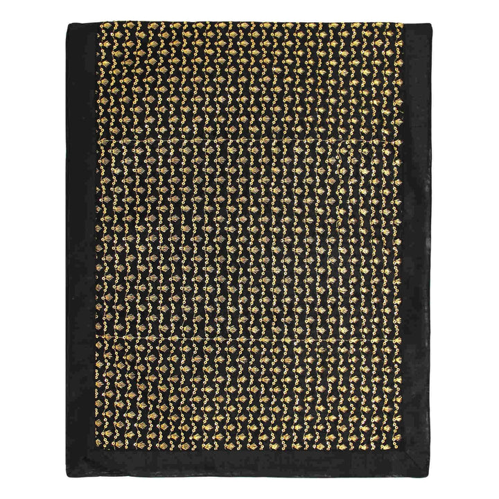 Jasmine Black & Gold Faux Silk Runner -  - Ideal Textiles