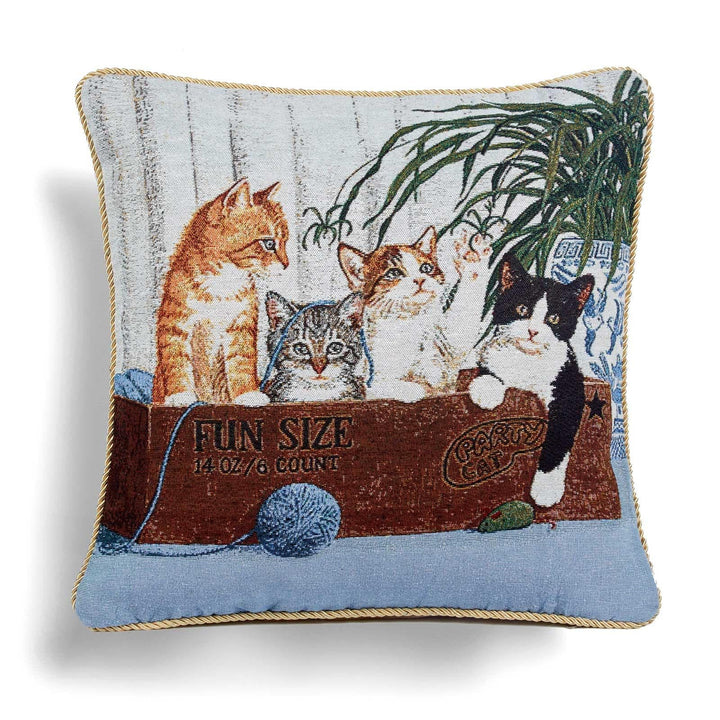 Kittens Woven Tapestry Cushion Cover 18" x 18" -  - Ideal Textiles