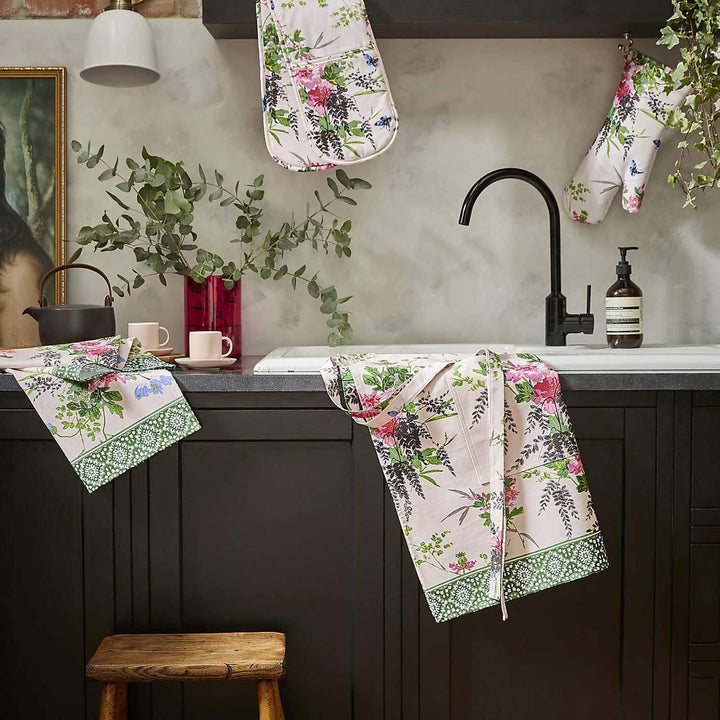 Madame Butterfly Luxury Cotton Kitchen Apron -  - Ideal Textiles