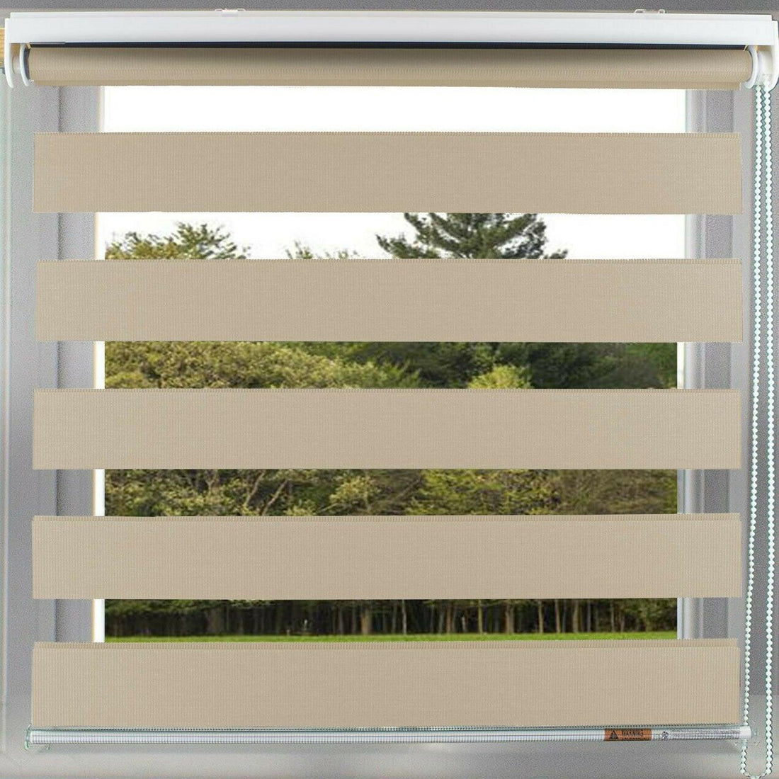 Zebra Day & Night Roller Blind Linen