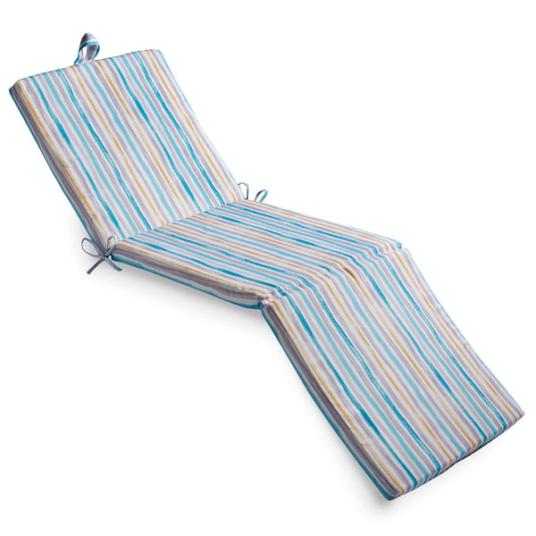 Stripes Water Resistant Outdoor Lounger Pad -  - Ideal Textiles