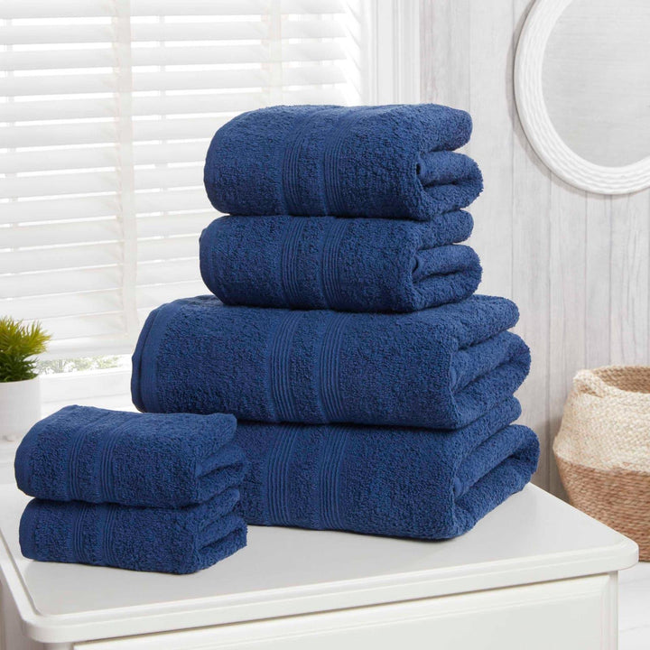 Camden Midnight Blue 6 Piece Towel Bale Set -  - Ideal Textiles