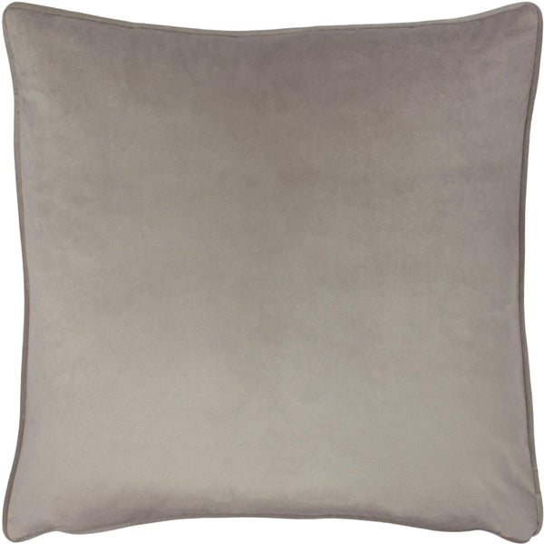 Opulence Soft Velvet Piped Mink Filled Cushions 22'' x 22'' - Polyester Pad - Ideal Textiles
