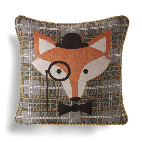 Mr. Fox Tweed Tapestry Cushion Cover 18" x 18" -  - Ideal Textiles