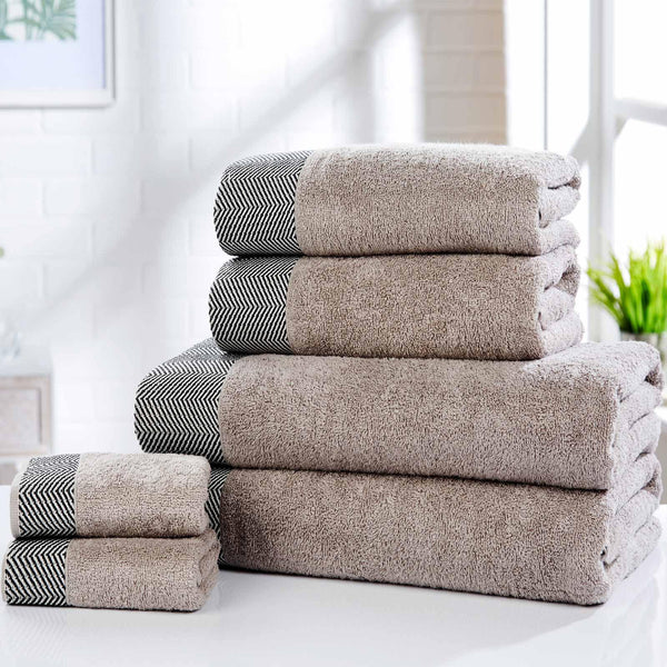 Tidal 100% Cotton 6 Piece Towel Bale Natural - Ideal