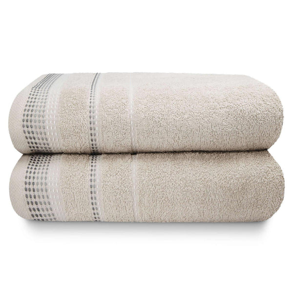 Berkley Natural 2 Piece Bath Sheet Towel Set -  - Ideal Textiles