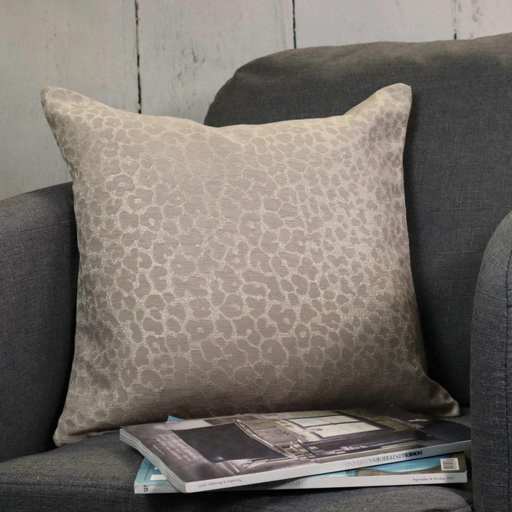 Sahara Leopard Print Natural Cushion Covers 18'' x 18'' -  - Ideal Textiles