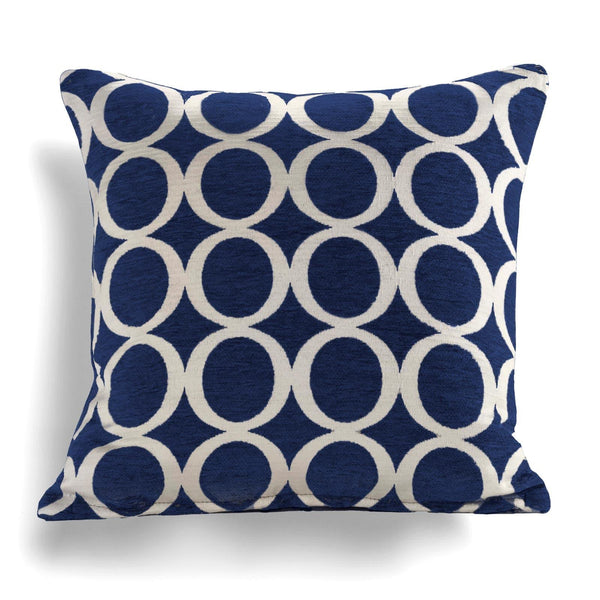 Oh! Chenille Navy Cushion Cover 18'' x 18'' -  - Ideal Textiles