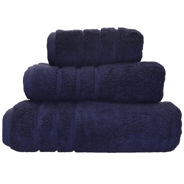 Hotel Collection Luxury Combed Cotton Towel Navy - Hand Towel - Ideal Textiles