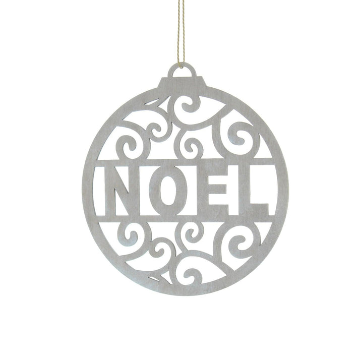 White Wash Laser Cut Noel Hanging Decoration - Ideal