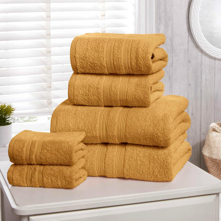 Camden Ochre 6 Piece Towel Bale Set -  - Ideal Textiles