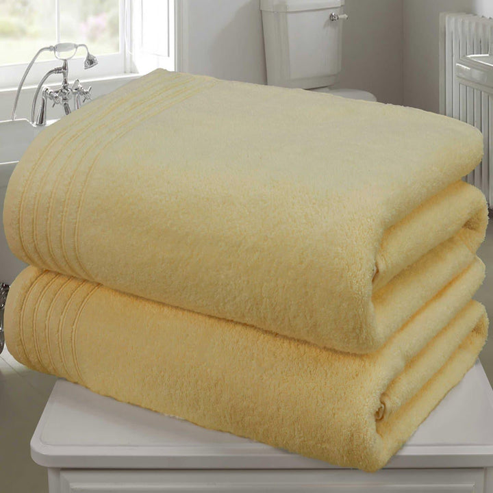 So Soft Ochre 2 Piece Bath Sheet Towel Set -  - Ideal Textiles