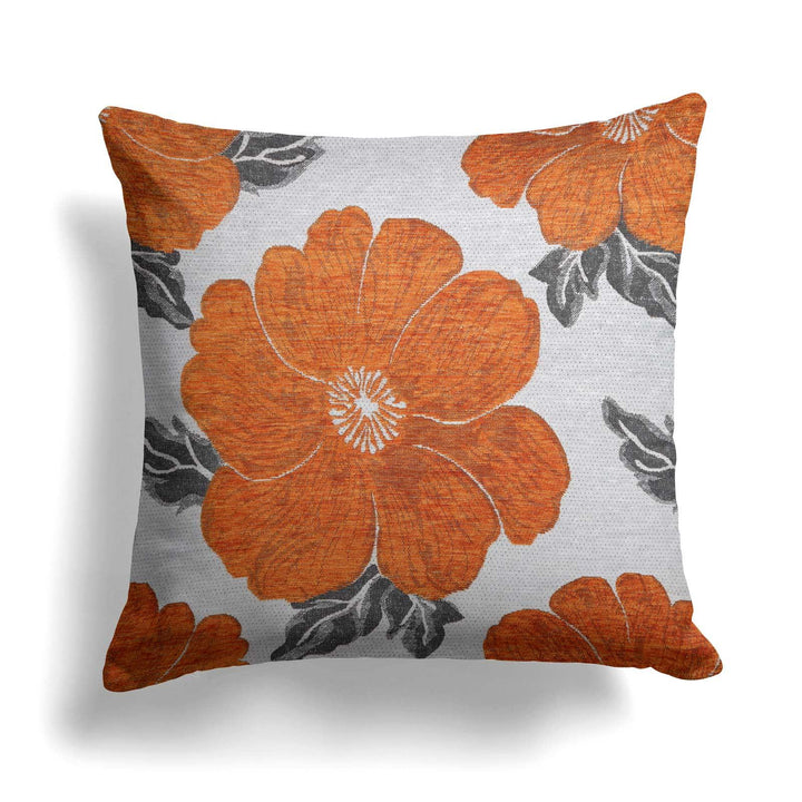 Kira Poppy Orange Cushion Covers 18" x 18" -  - Ideal Textiles