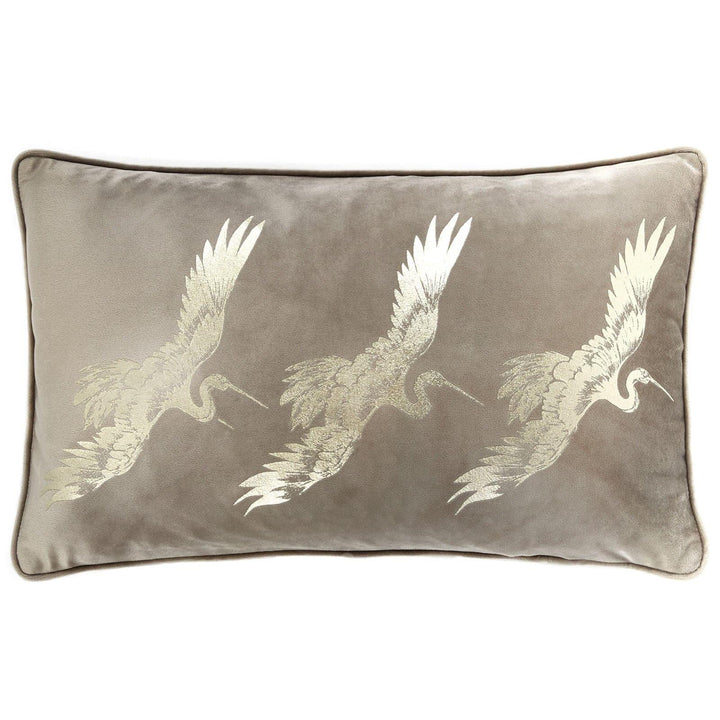 Qing Velvet Oyster Filled Boudoir Cushion -  - Ideal Textiles