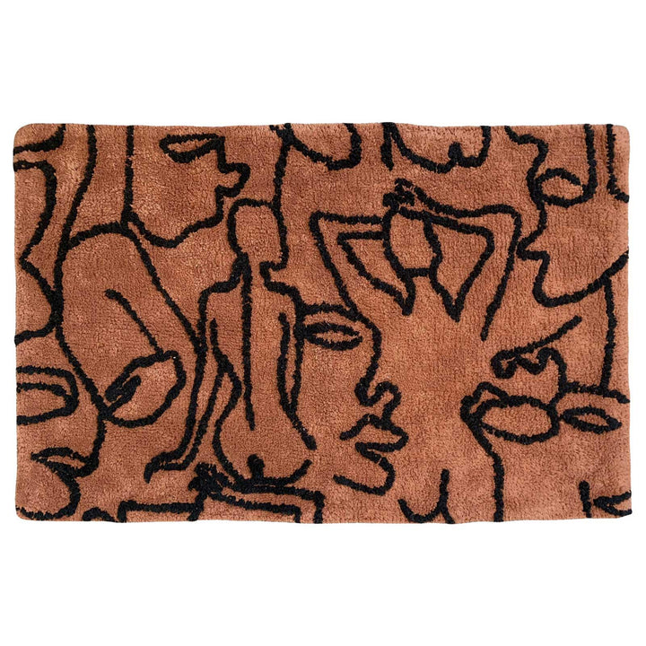 Everybody Abstract Cotton Bath Mat Pecan - Ideal