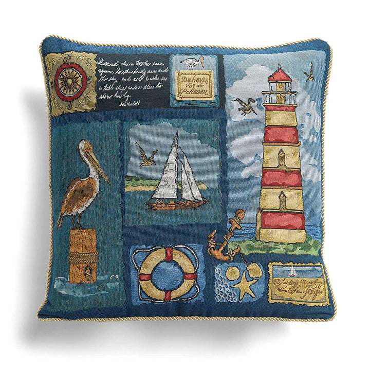Pelican Woven Tapestry Cushion Cover 18" x 18" -  - Ideal Textiles