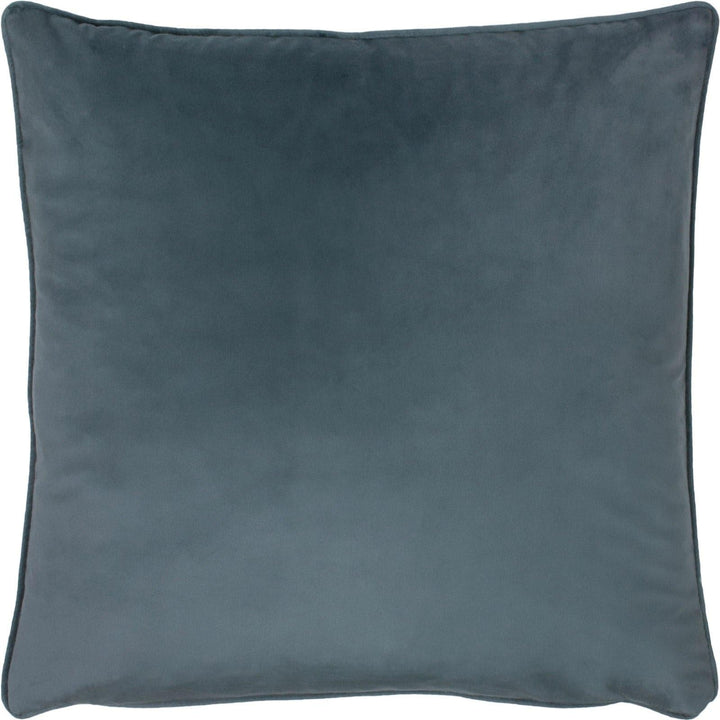 Opulence Soft Velvet Piped Petrol Filled Cushions 22'' x 22'' - Polyester Pad - Ideal Textiles
