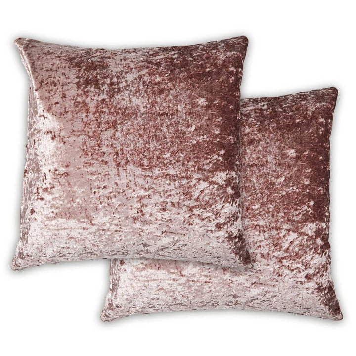 Crushed Velvet Pink Cushion Cover 17'' x 17'' - Ideal