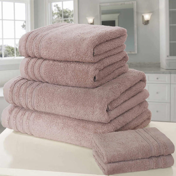 So Soft Dusky Pink 6 Piece Towel Bale Set -  - Ideal Textiles