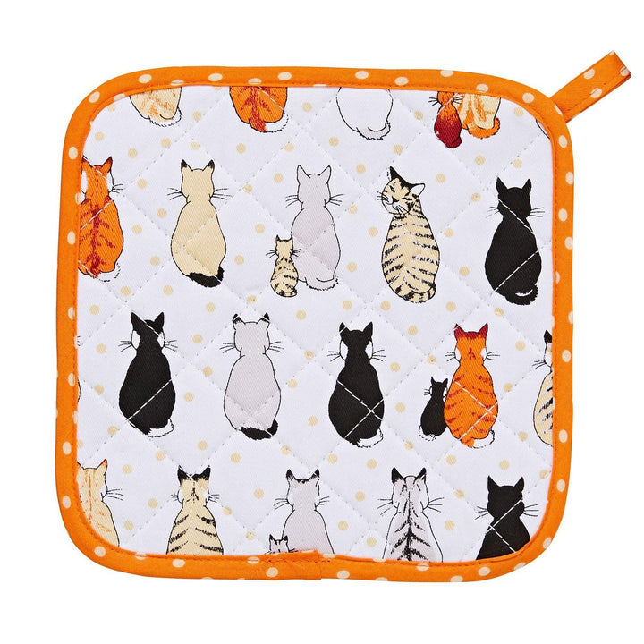 Cats in Waiting Luxury Cotton Pot Mat -  - Ideal Textiles