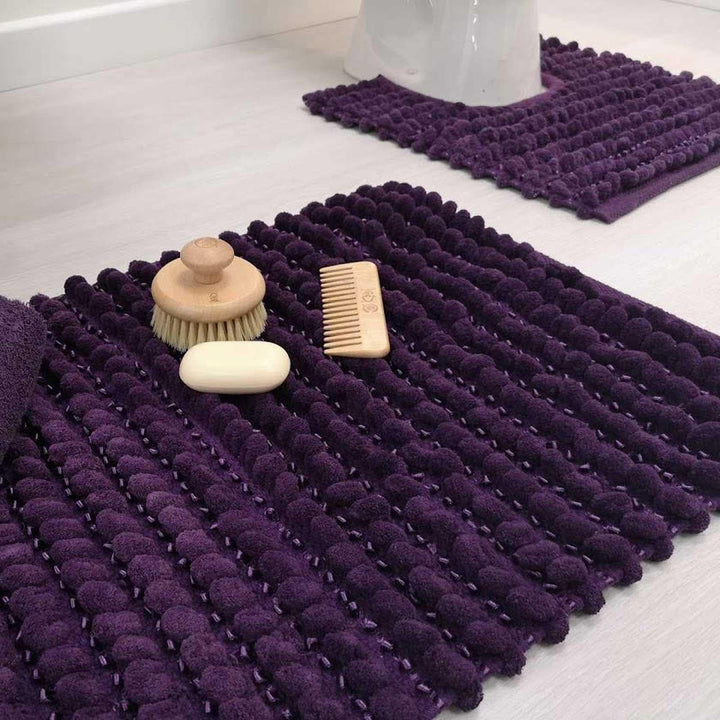 Sparkle Bobble Pedestal Mat Purple -  - Ideal Textiles