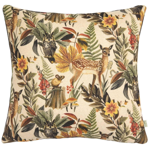 Forest Fawn Woodland Repeat Cushion Cover 17'' x 17'' -  - Ideal Textiles