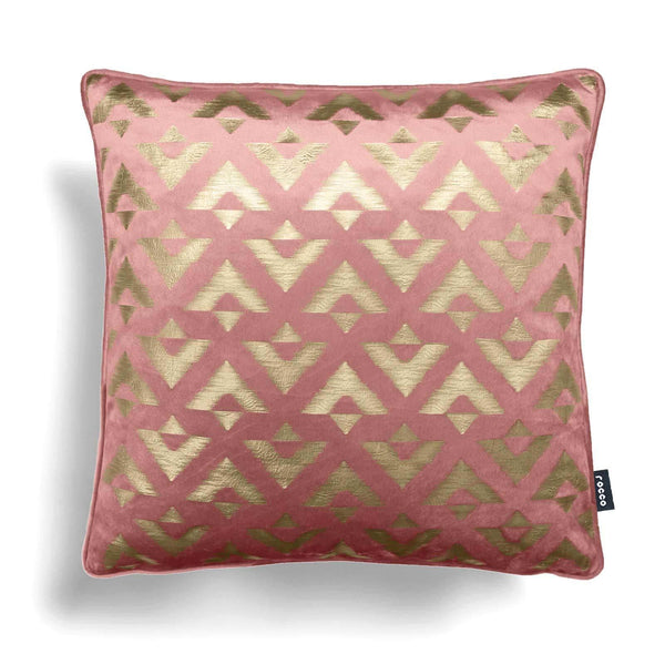 Samba Metallic Cushions Blush 17" x 17" - Cushion Cover Only - Ideal Textiles