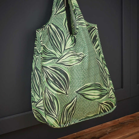 Geo Leaves Reusable Roll-Up Shopping Bag Totes & Shopping Bags Ulster Weavers   