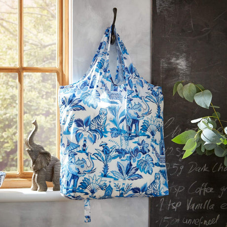 India Blue Reusable Roll-Up Shopping Bag Totes & Shopping Bags Ulster Weavers   