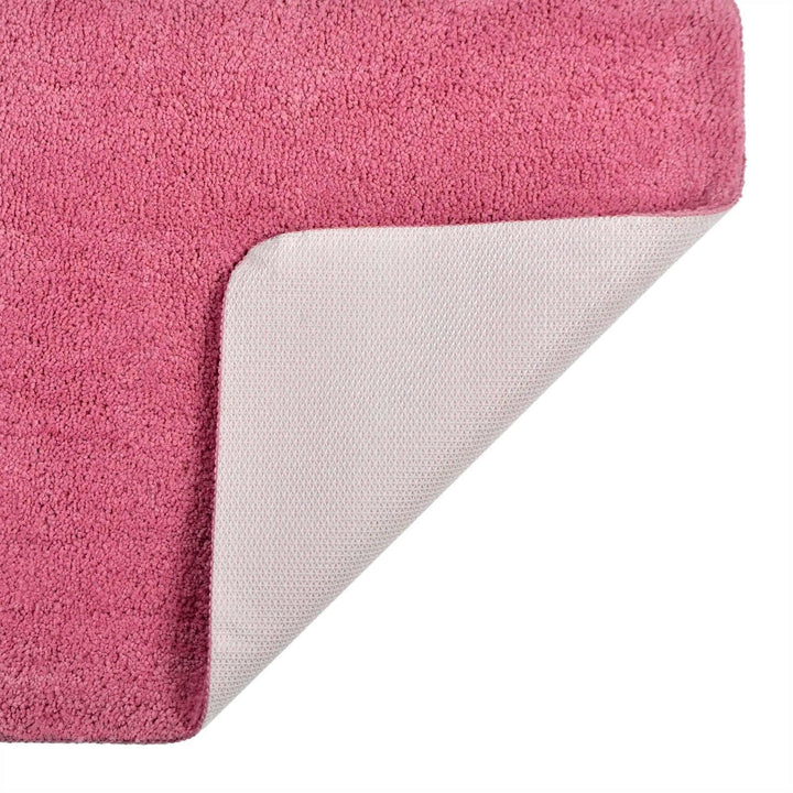 Luxury Microfibre Non-Slip Pedestal Mat Rose -  - Ideal Textiles