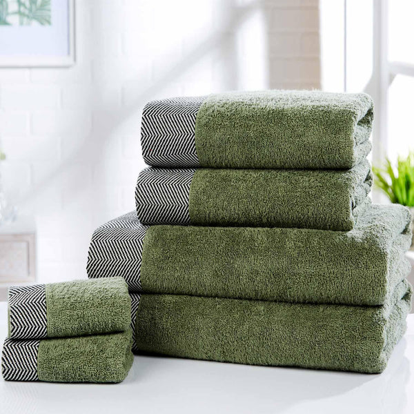 Tidal 100% Cotton 6 Piece Towel Bale Sage - Ideal
