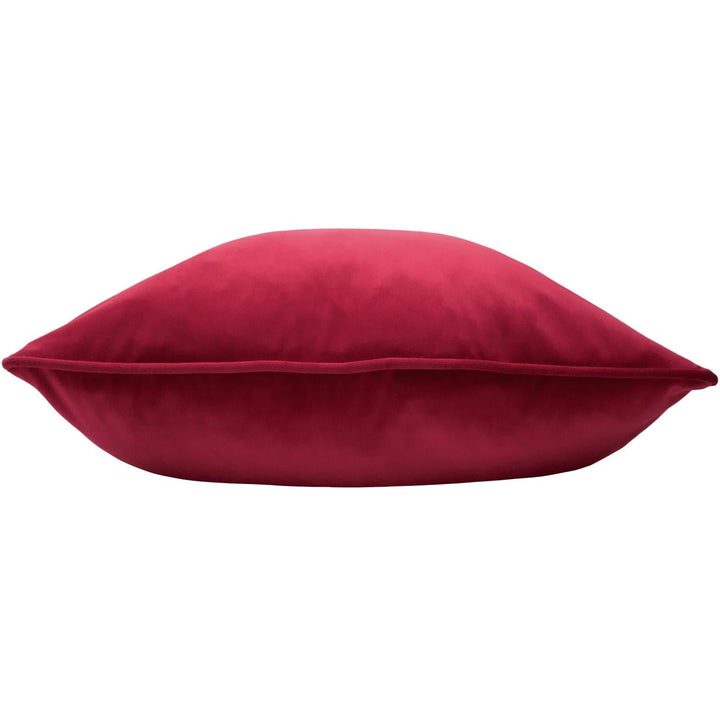 Opulence Soft Velvet Piped Scarlet Cushion Covers 22'' x 22'' -  - Ideal Textiles