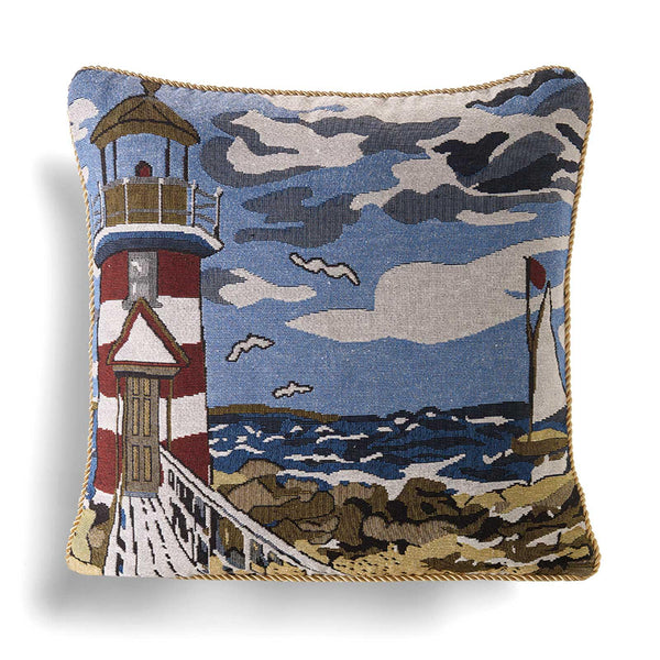Seascape Scene Tapestry Cushion Cover 18" x 18" -  - Ideal Textiles