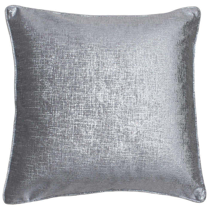 Venus Metallic Shimmer Silver Cushion Covers 18'' x 18'' -  - Ideal Textiles