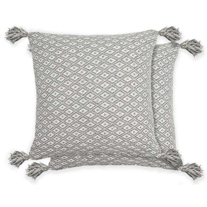 Casablanca Woven Silver Cushion Cover 17'' x 17'' - Ideal