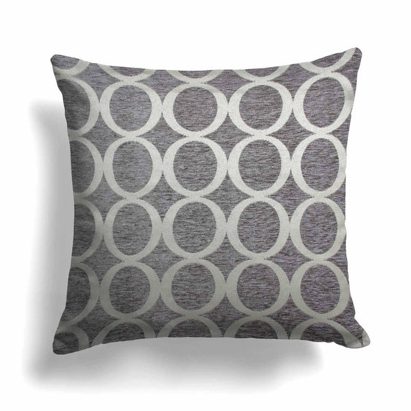 Oh! Chenille Silver Cushion Cover 22" x 22" -  - Ideal Textiles