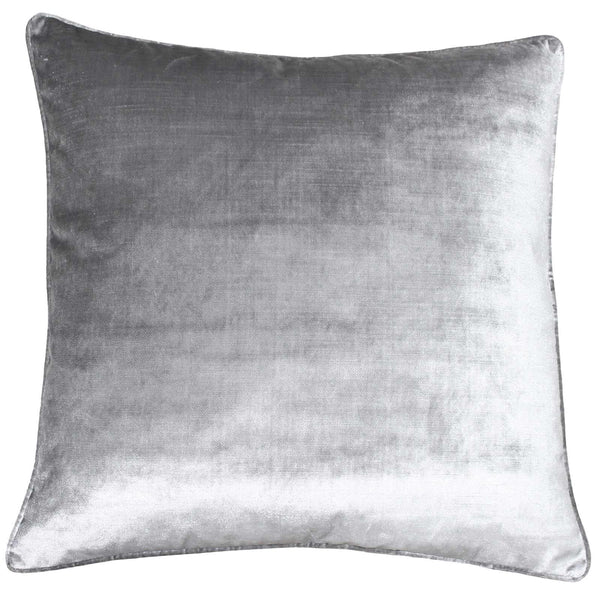 Luxe Velvet Plush Silver Cushion Covers 22'' x 22'' -  - Ideal Textiles